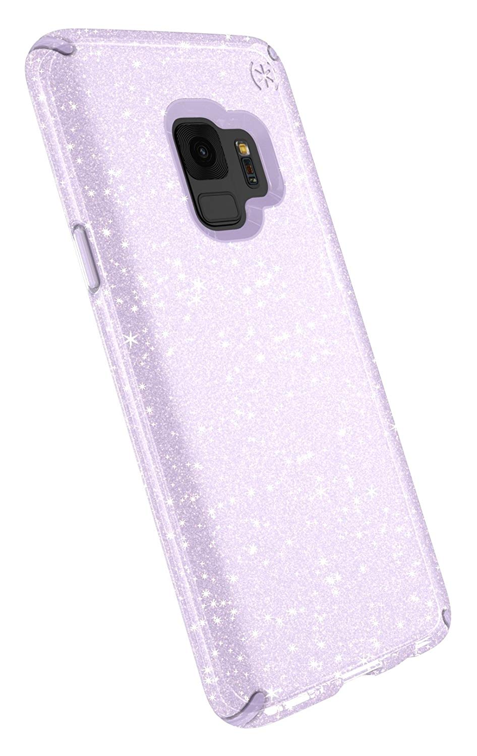 SPECK PRESIDO CLEAR GALAXY S9 BACK CASE WITH GOLD GLITTER GERODE PURPLE